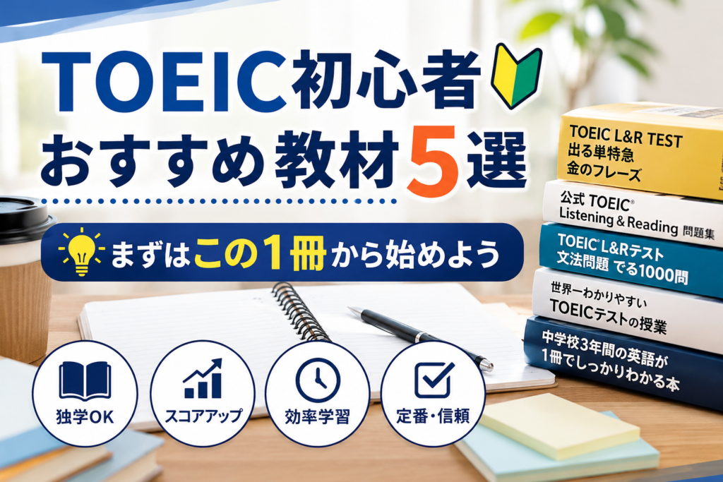 TOEIC初心者におすすめの教材5選｜独学でもスコアアップできる定番本を紹介