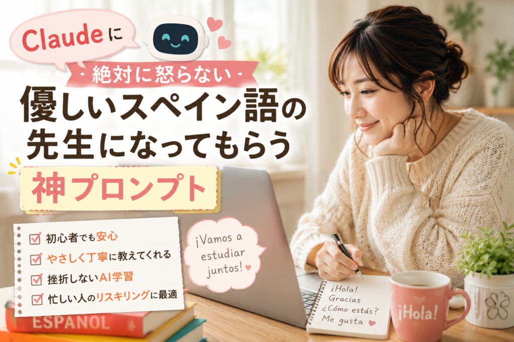 Claudeを優しいスペイン語の先生にする神プロンプト